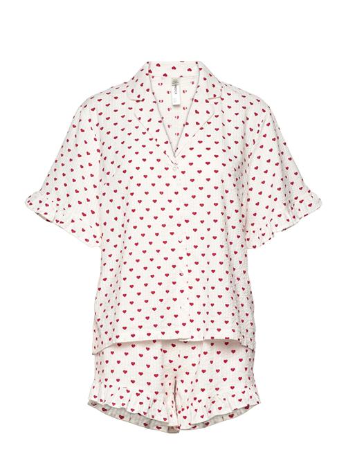 Pyjama Shortsset Seersucker Lindex Red