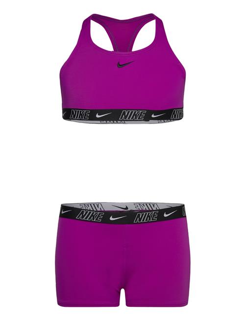 Nike Logo Tape Racerback Short Set NIKE SWIM Purple