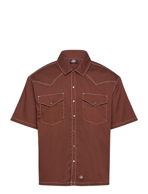 River Ranch Work Shirt Ss Dickies Brown