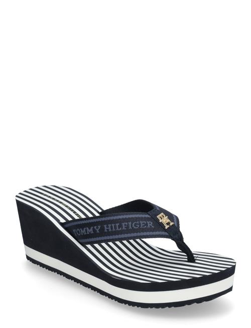 Th Stripes Wedge Beach Sandal Tommy Hilfiger Navy