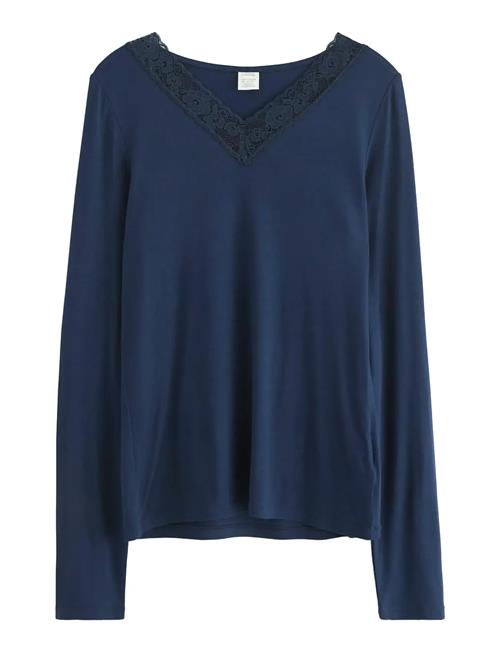 Top Viscose With Lace Lindex Blue