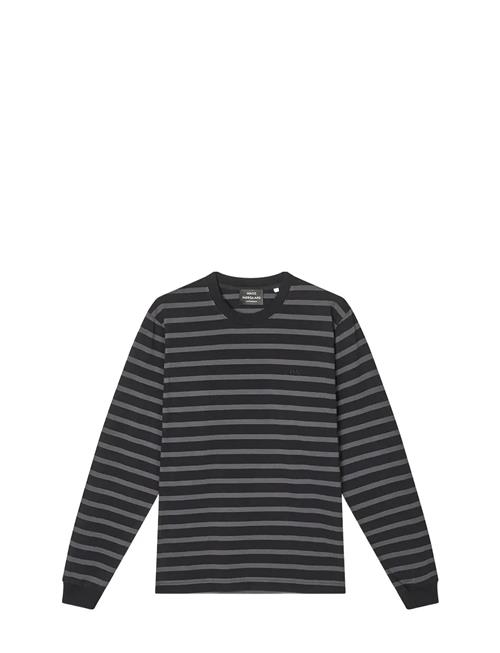 Cotton Jersey Stripe Frode Tee Ls Mads Nørgaard Black