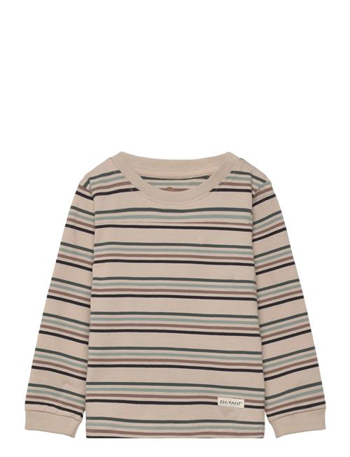 T-Shirt Ls Stripe En Fant Beige