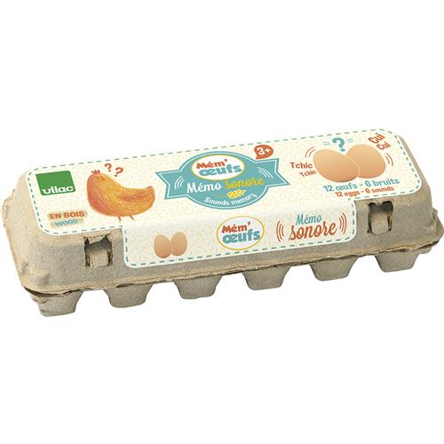 Vilac Vilac Hukommelsesspil - 12 Trææg Med 6 Matchende Lyde Multi  Multi-Onesize Wood Beige  One Size  unisex