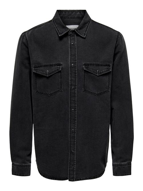 Only & Sons Skjorte 'BANE'  grey denim