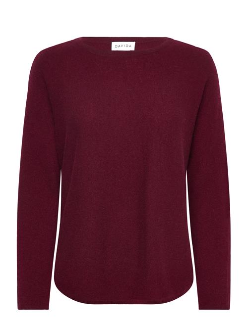 Curved Sweater Davida Cashmere Burgundy