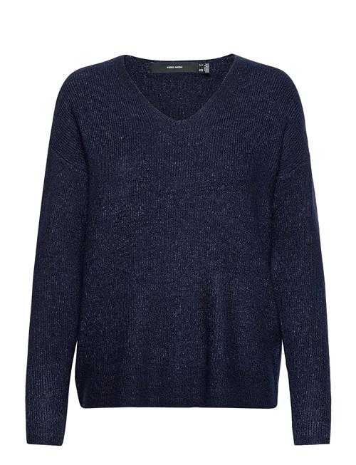 Vmcrewlefile Ls V-Neck Blouse Noos Vero Moda Blue