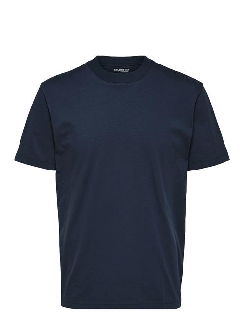 Slhcolman Ss O-Neck Tee Noos Selected Navy