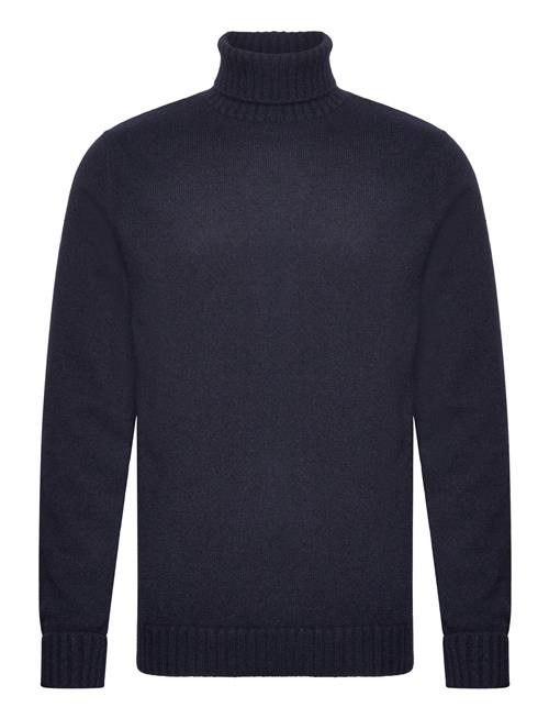 Man Chunky Roll Neck Sweater Davida Cashmere Navy