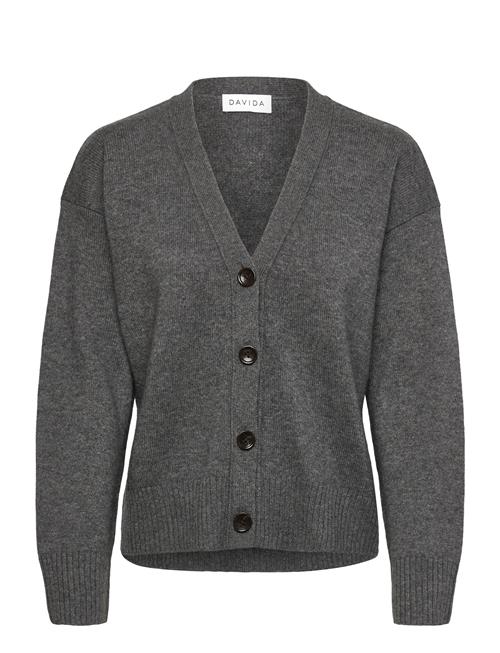 V-Neck Wide Cardigan Davida Cashmere Grey