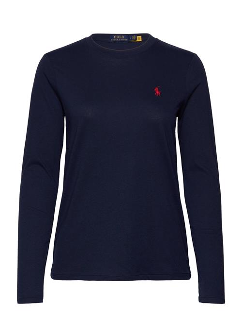 Long-Sleeve Jersey Crewneck Tee Polo Ralph Lauren Blue