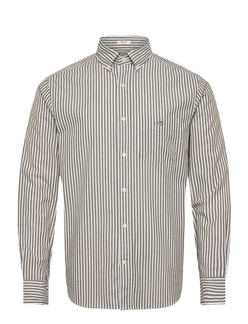 Reg Classic Poplin Stripe Shirt GANT Green