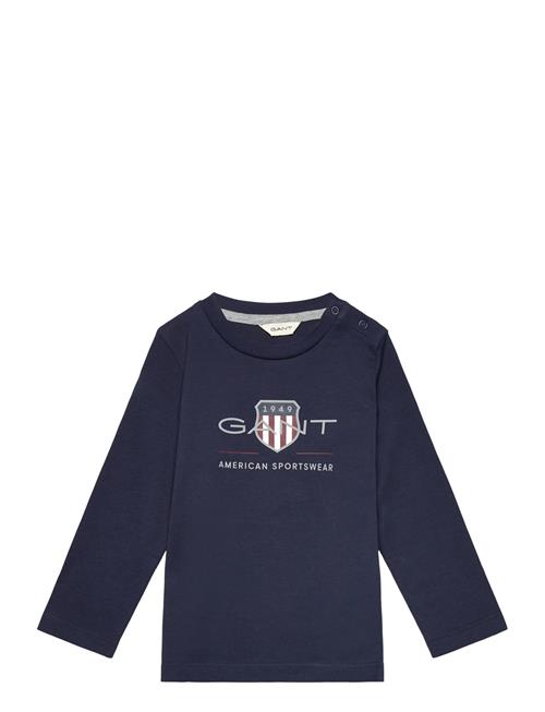 Archive Shield Ls T-Shirt GANT Navy