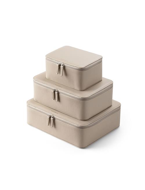 Vegan Leather Packing Cube Set Organista Beige