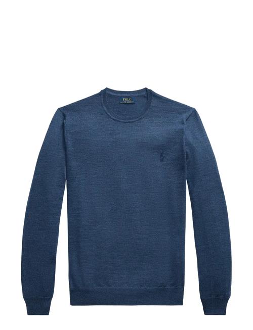 Slim Fit Washable Wool Crewneck Sweater Polo Ralph Lauren Blue