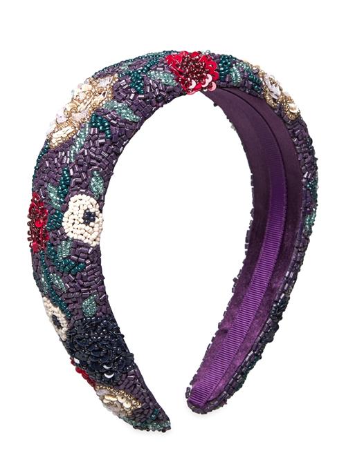 Wintery Wide Beaded Hairbrace Becksöndergaard Purple