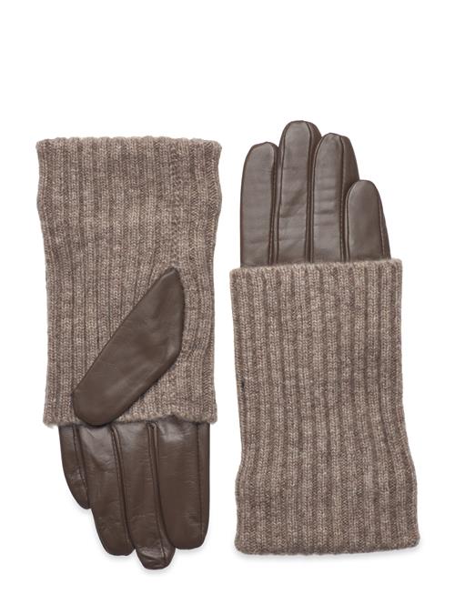 Day Leather Knit Glove DAY ET Brown