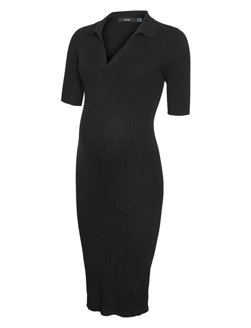 Vmmholly 2/4 Polo Dress Ga Noos Vero Moda Maternity Black