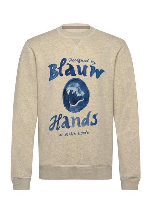 Denim Washed Artwork Sweatshirt Scotch & Soda Cream