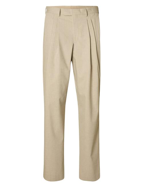 Slhrelaxed-Finn Pinstriped Trs Selected Beige