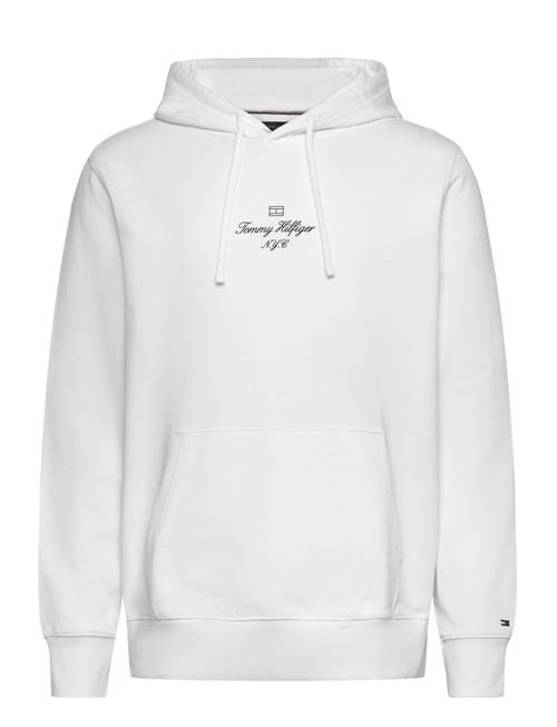 Outline Flag Script Hoodie Tommy Hilfiger White