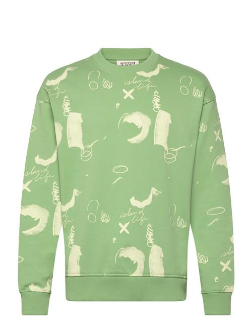 Relaxed-Fit Aop Sweatshirt Scotch & Soda Green