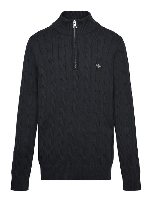 Cotton Cable Half Zip GANT Black