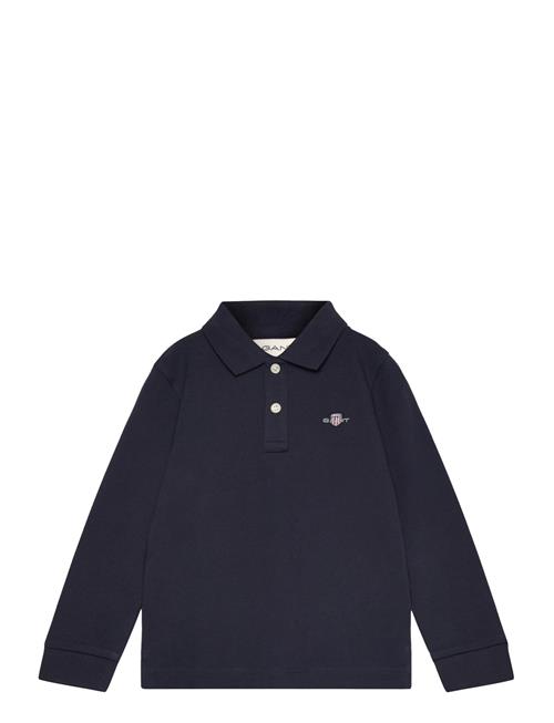Shield Ls Pique Polo GANT Navy