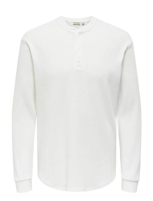 Onstobie Reg Ls Henley Tee Noos ONLY & SONS White