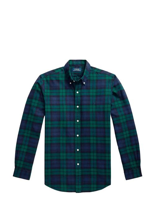 Custom Fit Plaid Brushed Oxford Shirt Polo Ralph Lauren Navy