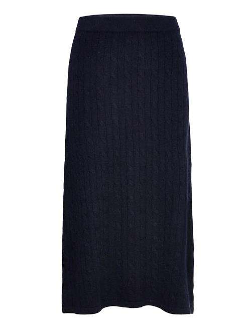 A-Line Cable Skirt Davida Cashmere Navy