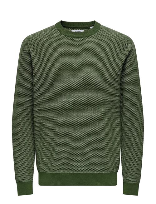 Onsmorgan 12 Structure Crew Knit Noos ONLY & SONS Khaki
