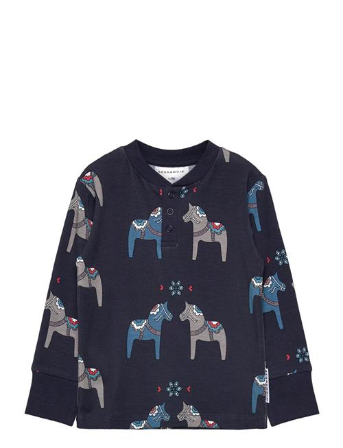 Bamboo Grandpa Sweater Navy Dala Horse Geggamoja Navy
