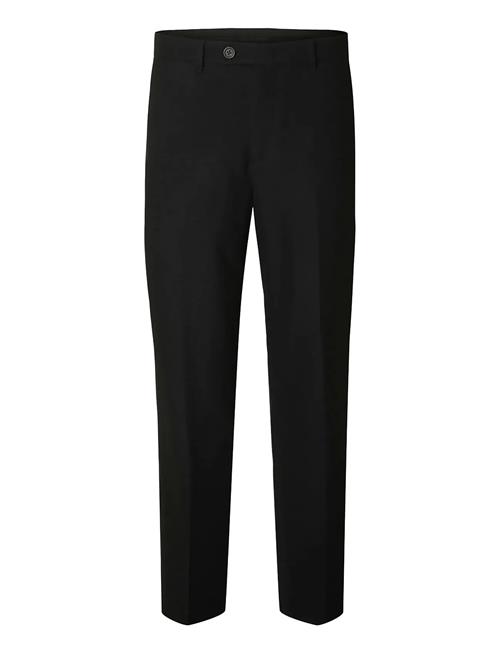 Slh196-Straight Terry Wool Blnd Pnt Noos Selected Black