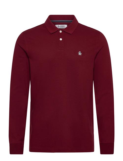 Ls Cttn Tncl Piq Pol Original Penguin Burgundy