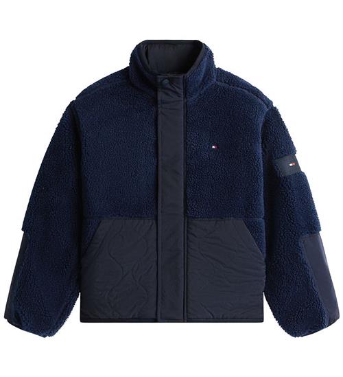 Tommy Hilfiger Fleecejakke - Teddy - Dark Night Blue