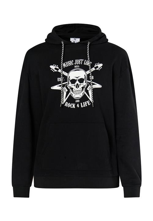 MO Sweatshirt 'Rovic'  sort / hvid