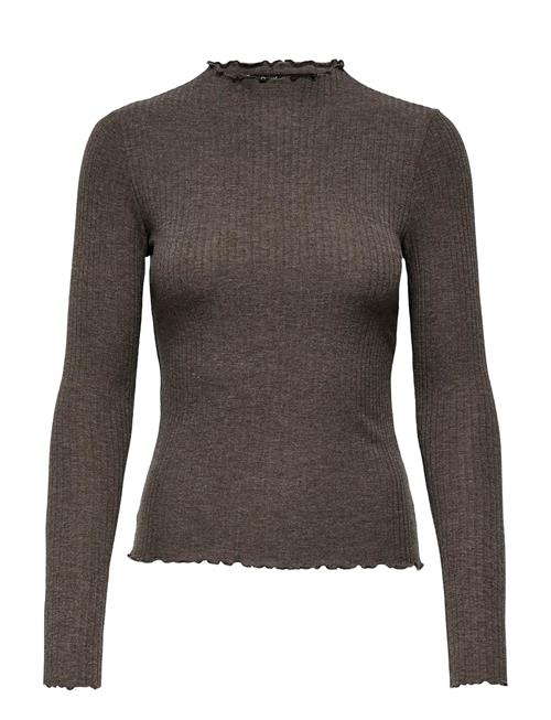 Onlemma L/S High Neck Top Noos Jrs ONLY Brown