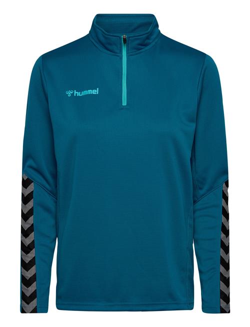 Hmlauthentic Half Zip Sweatshirt Woman Hummel Blue