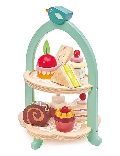 Mini Chef - Afternoon Tea Stand - Birdie Tender Leaf Patterned