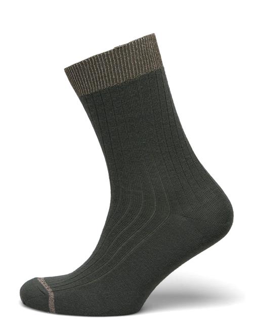 Erina Wool Rib Socks Mp Denmark Green