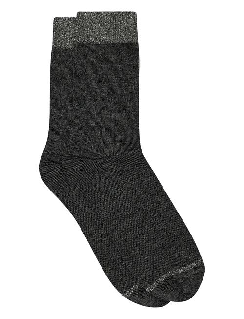 Erina Wool Rib Socks Mp Denmark Grey