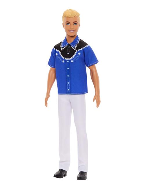 Fashionistas 65Th Anniversary Blonde Ken Doll, Western Look Barbie Patterned