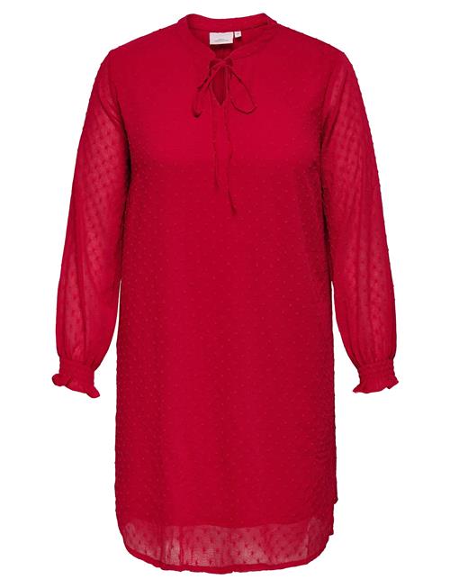 Carhilda L/ S Blk Dress Wvn ONLY Carmakoma Red