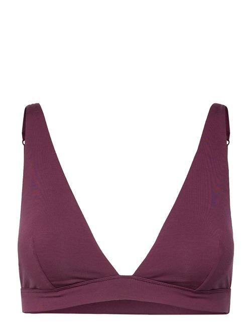 Soft Touch Veil Plunge Bralette Organic Basics Burgundy