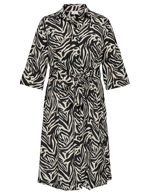 Cargraphie L/S Shirt Belt Dress Aop ONLY Carmakoma Black