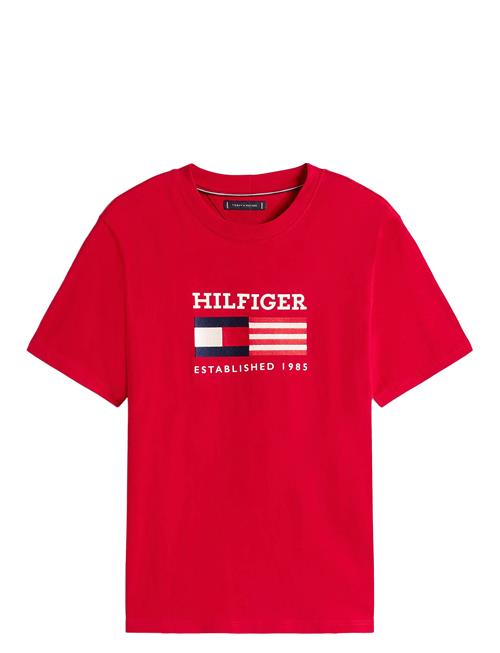 Americana Monotype Flag Box Tee Tommy Hilfiger Red