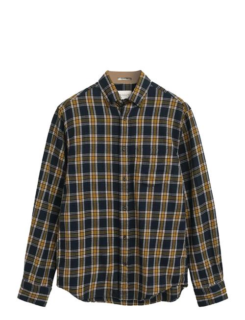 Reg Windblown Flannel Check Shirt GANT Blue