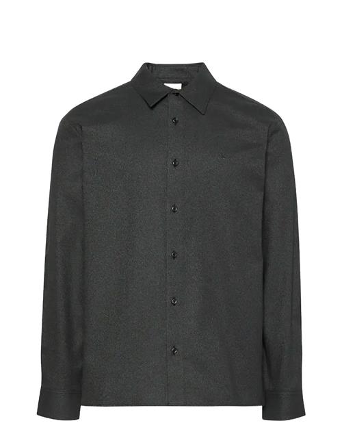 Ls Melange Flannel Easy Shirt Calvin Klein Grey