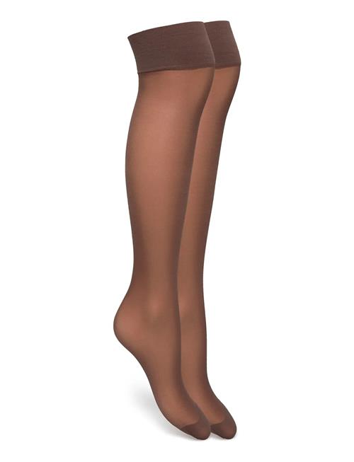 2-Pack Elin Premium Knee-Highs Swedish Stockings Brown